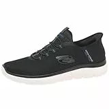 Skechers Herren Summits High Range Slip-InTurnschuhe, Black Mesh/Wht Trim, 42 EU