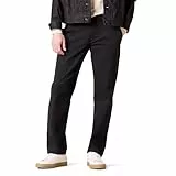 Amazon Essentials Herren Legere Stretch-Chinohose mit gerader Passform, Schwarz, 40W / 32L