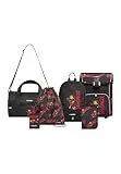 SKANDO BAGS LEGO® NINJAGO® Schulranzen Jungen 1. Klasse Set Red – 6-teilig LEGO NINJAGO Set mit Schulrucksack Jungen, Zusatzrucksack, Turnbeutel, Federmäppchen Junge, Geldbörse & Sporttasche
