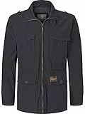 Jan Vanderstorm Herren Fieldjacket Bror Jacke Aus Reiner Baumwolle Mit Vier Taschen | Große Größen L-7xl schwarz, 2XL (XXL) - 62