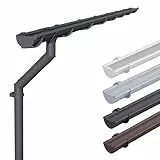 INEFA Dachrinnen Set NW100 / 100mm Kunststoff halbrund – Dachrinne 5m Länge Anthrazit 1 Dachseite – Regenrinne PVC für Gartenhaus Carport