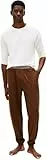 Tommy Hilfiger Herren Pyjama-Set Jersey Pj Set Cuffed Lang, Braun (Legacy Brown), M