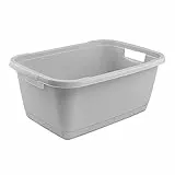 keeeper Wäschewanne, Stabiler Kunststoff, 52 l, Aenna, Nordic Grey, cca 65 x 44 x 28 cm
