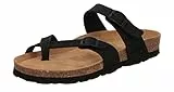 Rohde Damen Zehentrenner Pantolette Alba 5594, Größe:39 EU, Farbe:Schwarz