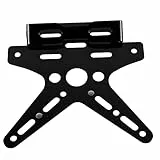 Motorrad Nummer Kennzeichenhalter,Universal Motorrad Kennzeichenhalter Halterung Lizenz Halterung Motorrad Kennzeichenhalter Einstellbar Aluminiumlegierung Motorrad Rahmen Halter für Motorrad Roller