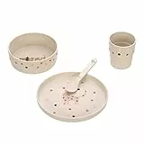 LÄSSIG Kindergeschirr Set (Teller, Becher, Schälchen, Löffel) ohne , BPA-frei, für Spülmaschine und Mikrowelle/ Dish Set Little Mateys spicy orange