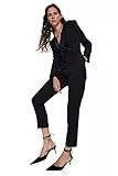 Trendyol Damen Einfarbig Gewebter Jumpsuit Overalls, Schwarz, 38