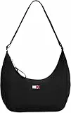 Tommy Jeans Damen Schultertasche Urban X-Body mit Reißverschluss, Schwarz (Black), Einheitsgröße