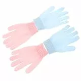 HEALLILY 1 Satz 2 Paar Handschuhe Schrubben Badehandschuh Schrubber Rückenschrubber-Handschuhe Bade-Peeling-Handschuhe Peeling-Handschuhe Zum Duschen Karosserie Polyester Fräulein Seife
