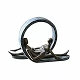 Casablanca Skulptur Auszeit, Deko Figur Bronze, Grau, Kunstharz Statue Wohnzimmer, Büro Dekoration H. 22 cm x B. 31 cm - Moderne Paarfigur Couple, Liebe Hochzeit