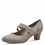 Jana Damen Pumps mit Riemen Mary Jane Vegan, Braun (Stone), 40 EU