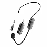 XIAOKOA Drahtloses Mikrofon Headset, 2,4G Kabelloses Mikrofonsystem, USB-C Aufladung, 30m Kabelloser Übertragung, zum Unterrichten Fitnesstrainern und Reiseleitern
