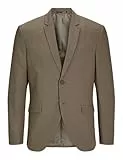 JACK&JONES Herren Jprbushwick Harry Blazer Slim Anzugjacke, Greige/Checks:Slim FIT, 46