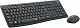 Logitech MK270 Wireless Keyboard and Mouse Set, 2.4 GHz Wireless Connection via Nano USB Receiver, Long Battery Life, for Windows and ChromeOS PCs/laptops, German QWERTZ Layout - blac
