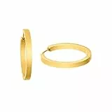 JOOP! Creolen Edelstahl Damen Ohrschmuck, 3 cm, Gold, Kommt in Schmuck Geschenk Box, 2035898