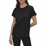 DKNY,Women's Blouse/Shirt,RHSTN LYRD OTLN LG T,BLK/Black,S
