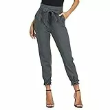 GRACE KARIN Damen Hose High Waist Elegant Casual Bleistifthose Herbst Hose mit Taschen M CL010903-14