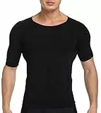 SLIMBELLE Shapewear Herren Kompressions Shirt Figurformende Bauchweg Unterwäsche Unterhemd Shape Untershirt Body Shaper Tight Elastische Weste Schlank Miederbody Taillenformer Ärmeln Bauch Top