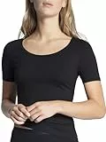 CALIDA Natural Comfort T-Shirt Damen, Rundhalsausschnitt, aus hochwertiger Baumwolle, mit natürlichem Glanz und glattem Griff