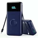 Trswyop Power Bank 26800mAh mit i-Watch Ladegerät, 25W PD+QC4.0 Powerbank mit 2 Kabel Schnelles Aufladen USB C Externe Akku, 5 Ausgängen Kompatibel mit Apple Watch, iPhone, Huawei, Samsung, Tablet