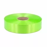 Geschenkband Ringelband 31mm x 100m wasserfest - 30 FARBEN in 5/10/19/31/50mm - Dekoband aus Kunststoff - Polyband Schleifenband zum Basteln von Weihnachtssternen & Autoschleifen - Maigrün