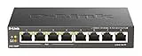 D-Link DGS-1008P, 8-Port Layer 2 Unmanaged PoE Gigabit Switch (4 x 10/100/1000 Mbit/S BaseT PoE Port, 4 x 10/100/1000 Mbit/S BaseT Port, 60W PoE Kapazität, Plug & Play, lüfterlos, Metallgehäuse)