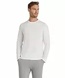 FALKE Herren Pullover Basic T-Shirt Longsleeve M L/s Sh Baumwolle weich Langarm bequem sehr leicht 1 Stück, Weiß White 2000, L