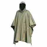 Mil-Tec Regenponcho Unisex • US Poncho aus reißfestem Ripstop Material • Mehrzweck Regenponcho Herren & Damen • Wasserdicht & extra lang • Als Outdoor Regenjacke, Regencape, Nässeschutz, Regenmantel
