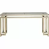Kare Design Konsole Gold Rush, Gold, Konsolentisch, Glamour, Elegant, Schminktisch, Flur, EGS Sicherheitsglas, Schlafzimmer, 76x160x45 cm (H/B/T)