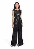 Vera Mont Damen Jumpsuit im Glitzer-Look 44, Schwarz/Schwarz