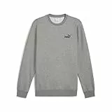 PUMA Herren ESS Small No. 1 Logo Crew FL Crew-Sweatshirts, Medium Gray Heather,
