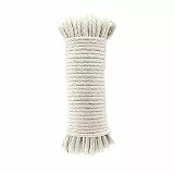 Amazon Basics Geflochtenes Seil aus natürlicher Baumwolle, Allzweck, Wäscheleine - 4,5 mm x 15 m (3/16 Zoll x 50 Fuß), Cremefarben