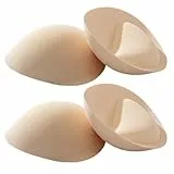 VOKMEMC 2 Paar Herausnehmbare Bh Pads Einsätze Damen Sport Cups Bh Füller Bh Ersatzschwamm Einsatz Brust Brust Pads Badeanzug Bademode Bh Formpolster Für Frauen Mädchen (Hautfarbe)