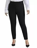 Hanna Nikole Super High Waist Damen Hose Übergröße Schwarz 50