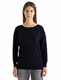CECIL Damen 3015530 Pullover mit Strukturdetail, urban Dark Blue, XL