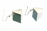 Miniblings Buch Ohrringe Miniblings Hänger Bücher Buchohrringe Leseratte Seiten Book grün