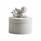 VOSAREA Jewelry Box Engel Schmuckdose Keramik Aufbewahrungsbox Deko Für Halsketten Und Kleine Gegenstände Für Jeden Anlass