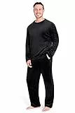 CityComfort Schlafanzug Herren Lang, 2-Teiliges Herren Pyjama Set, Geschenk für Männer (Schwarz, XL)