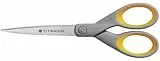 Westcott E-30470 00 Titanium Super Softgrip Schere, 18 cm, grau-gelb
