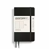 LEUCHTTURM1917 311346 Notizbuch Pocket (A6), Softcover, 123 nummerierte Seiten, dotted, Schwarz