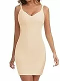 Joyshaper Damen Shapewear Slips Bauchweg Formend Miederkleider Unterkleid Kleid für Frauen Nahtlose Unterwäsche Beige M