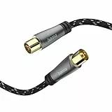 Hama Antennenkabel Koax 3 m lang 120 dB (Koax Stecker - Kupplung, Koaxialkabel HD TV, 8K, zur Verbindung von Antennendose zu TV oder Receiver, Metallgehäuse, verstärkter Kabelmantel, 75 Ohm)