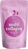Divique Kollagen Pulver [500g] - Premium Collagen Complex Typ 1, 2, 3, 5, 10-100% Kollagen Hydrolysat Peptide - 10.000 mg Collagen pro Tag - geschmacksneutral, wasserlöslich, ohne Zusatzstoffe