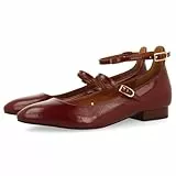 GIOSEPPO KALSEN, Flache Schuhe Mary Jane für Damen, Bordeaux, 37 EU, Burgunderrot, 37 EU