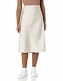 The Drop Damen Maya Rock, seidiger Slip-Skirt-Stil, Silber, M
