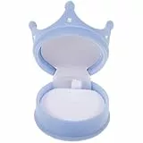 Holibanna Kronenform Ringbox Aufbewahrungsbox für Heiratsringe Kleine Ringbox für Verlobungsfeste Dekorative Schmuckschatulle für Eheringe