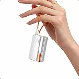 sharge 45W Schnelllade Klein Powerbank 10000mAh, Kompakte USB-C Mini Powerbank mit integriertem Kabel, PD 3.0 & QC 3.0, Dual-Ausgang für iPhone 17/16/15, iPad & mehr