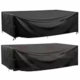 GARPROVM Abdeckung für Gartenmöbel Wasserdicht, Abdeckplane Gartenmöbel Oxford Gewebe Abdeckplane für Sitzgruppe Outdoor Sofa Tisch Möbelsets (230 x 165 x 80 cm)