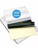 Phomemo M08F Tattoo Transfer Papier, M08F Transferpapier Tattoo Transfer Papier für Tattooing, Kompatibel mit M08F TP81 Tattoo Drucker, A4 210x297mm, 100 Blätter