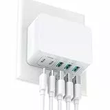 USB C Ladegerät 50W, Schnell Mehrfach ladegerät stecker, Handys Charger USB c Ladestecker für iPhone 16 Pro Max/15 Max/14 Max, Samsun.g/Google/Tablet PD3.0+QC3.0 Netzteile